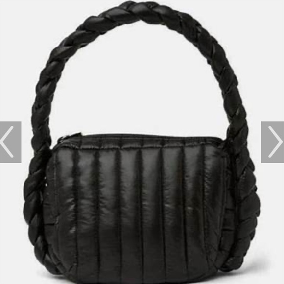 Think Royln | Kelsie Braided Quiled Nylon Hobo Bag. Black. - Picture 12 of 12